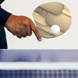 Brown Hues Modern Art Ping Pong Paddle