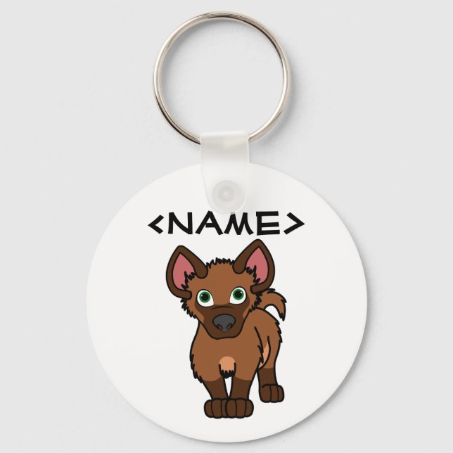 Brown Hyena Cub Key Ring (Front)