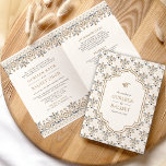 Brown Ikat All in One Anand Karaj Sikh Wedding Invitation<br><div class="desc">Amaze your guests with this all in one Sikh wedding invite featuring a beautiful Indian pattern on the outside and traditional Ikat border inside. Simply add your event details on this easy-to-use template to make it a one-of-a-kind invitation.</div>