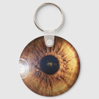 brown iris key ring