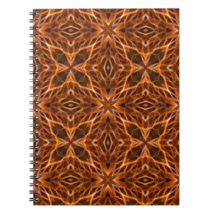 Brown Kaleidoscope Mandala Pattern Notebook