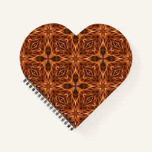 Brown Kaleidoscope Mandala Pattern Notebook