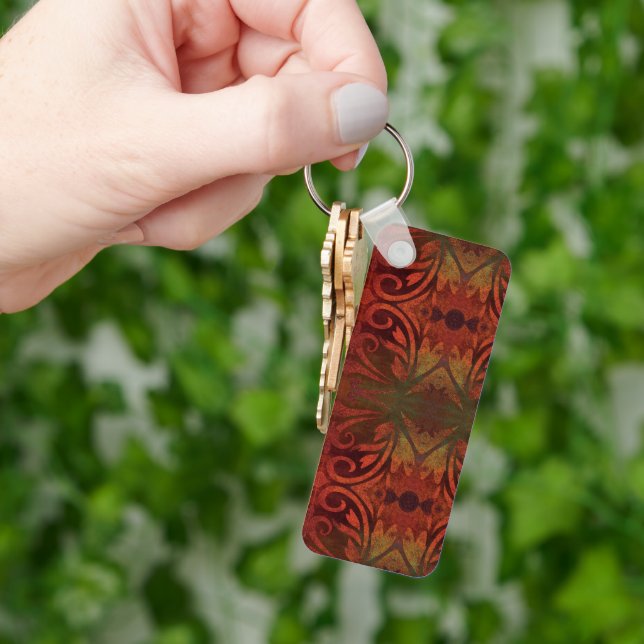 brown key ring (Hand)