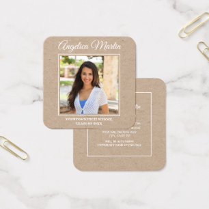 Brown Kraft Grad Square Vertical Photo Profile