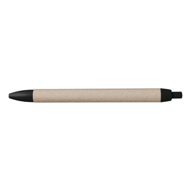 Brown Kraft Paper Background Printed Black Ink Pen (Front)