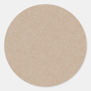 Brown Kraft Paper Background Printed Classic Round Sticker