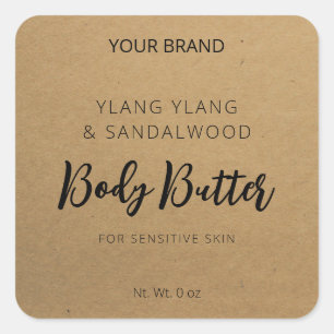 Brown Kraft Paper Body Butter Labels