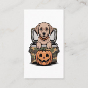 Brown Lab Dog Halloween Spooky Business Card