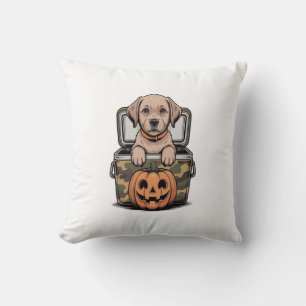 Brown Lab Dog Halloween Spooky Cushion