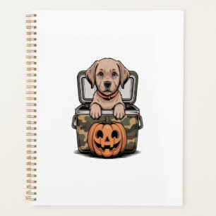 Brown Lab Dog Halloween Spooky Planner