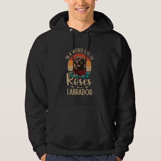 Brown Lab Dog Labrador Retriever Mum Hoodie (Front)