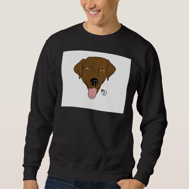 Brown Lab Scoop Sweatshirt (Front)