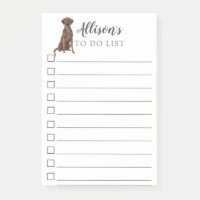 Brown Labrador Dog Personalised To Do List