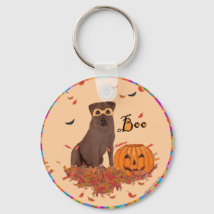 Brown Labrador Retriever Halloween Key Ring
