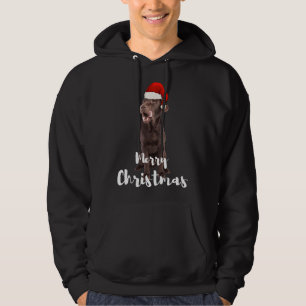 Brown Labrador Retriever Merry Christmas Labrador Hoodie
