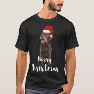 Brown Labrador Retriever Merry Christmas Labrador T-Shirt