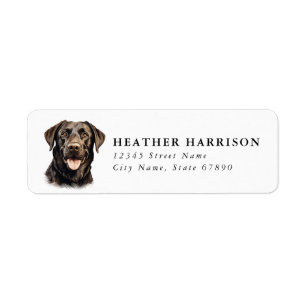 Brown Labrador Retriever Return Address Labels