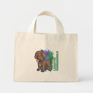 Brown Lagotto Romagnolo Cartoon Puppy Dog Mini Tote Bag