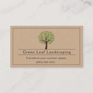 Brown Landscaping Yard Garden Service Business Card