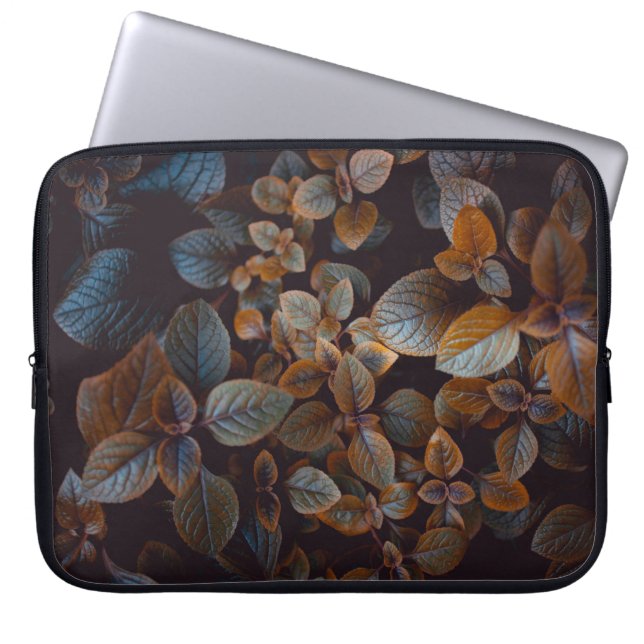 BROWN-LEAFED PLANTS LAPTOP SLEEVE (Front)