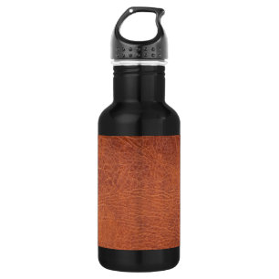 Brown leather 532 ml water bottle
