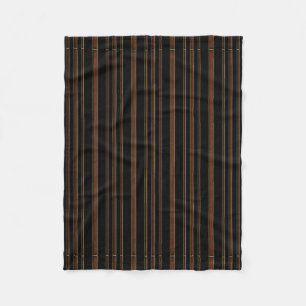 Brown Leather And Black Fleece Blanket