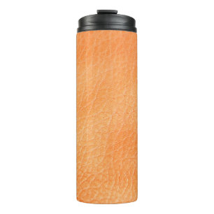 Brown leather background. abstract, accessories, Thermal Tumbler