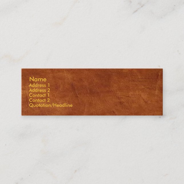 Brown Leather Business Card (Front)