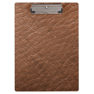 Brown leather clipboard
