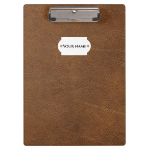 Brown leather   clipboard