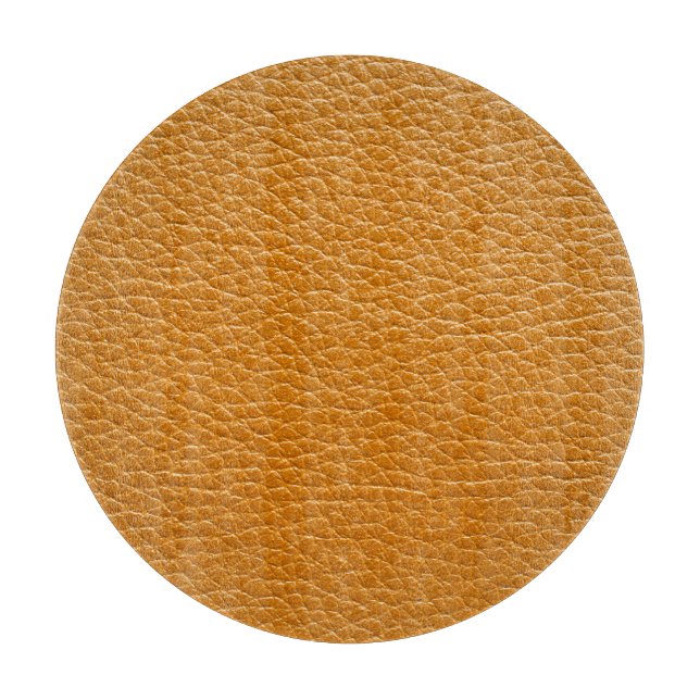 Brown Leather, Closeup Texture Background. Cutting Board (Front)