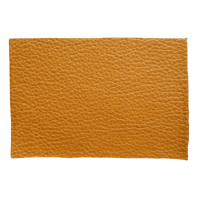 Brown Leather, Closeup Texture Background. Pillowcase (Front)