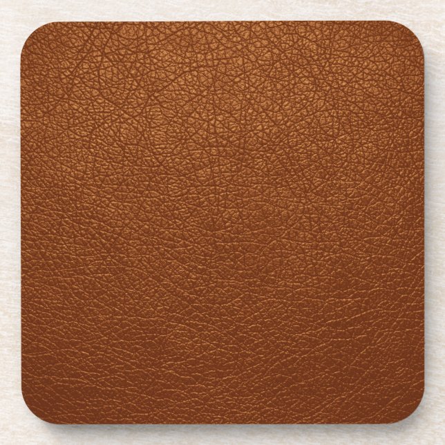Brown Leather Coaster (Front)