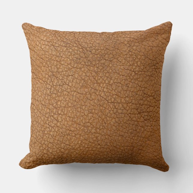 Brown Leather Cushion (Front)