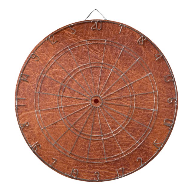 Brown leather dartboard (Front)
