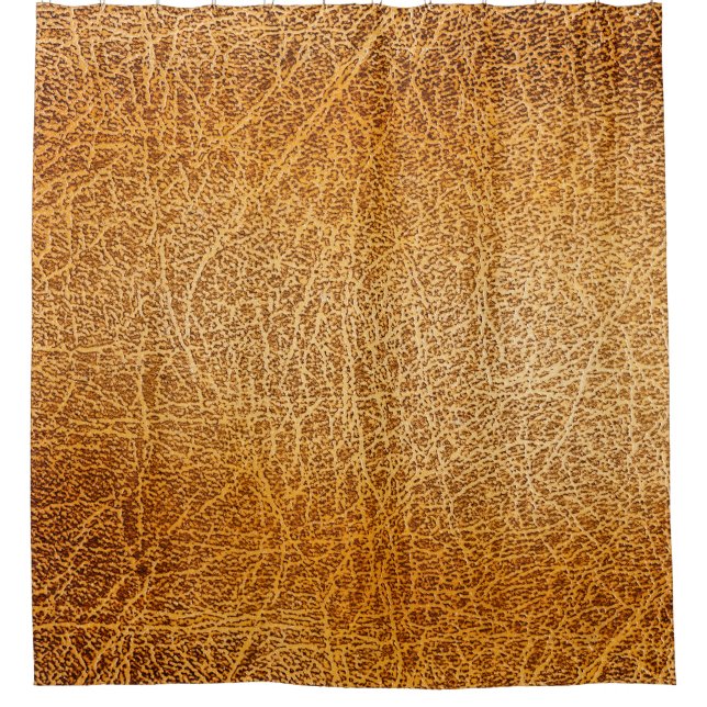 Brown Leather: Detailed Texture Closeup Shower Curtain (Front)