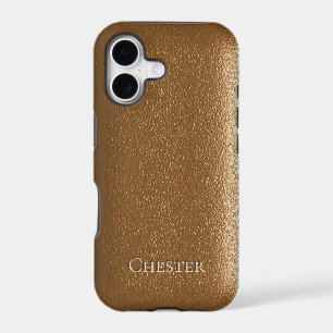 Brown Leather Like Texture Personalised