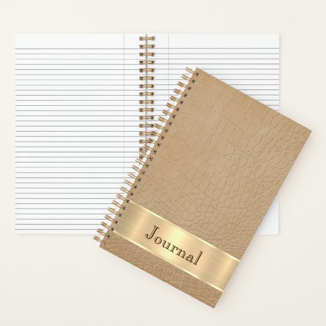 Brown leather look journal (Inside)