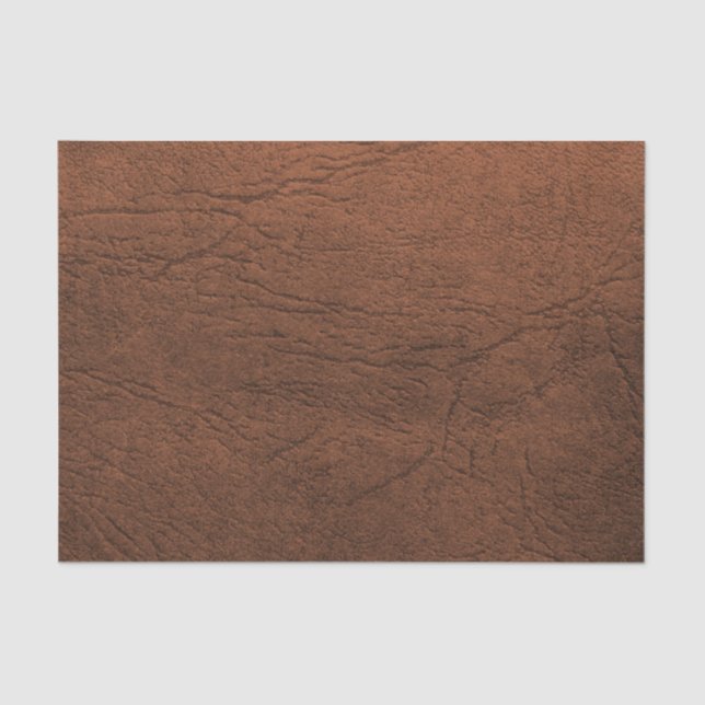 Brown Leather Look Tissue Paper (Front)
