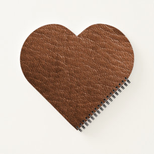 brown leather notebook