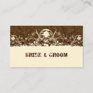 Brown Leather Place Cards