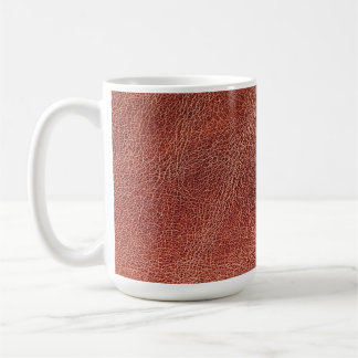 Brown Leather Print Coffee Mug