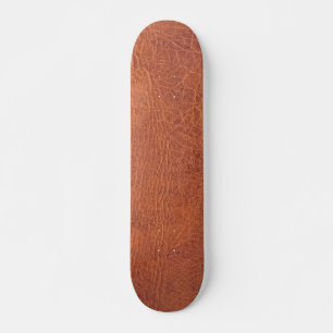 Brown leather skateboard