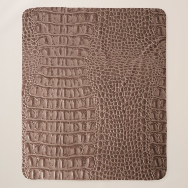 Brown leather texture background close up macroski sherpa blanket (Front)