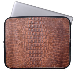 Brown leather texture backgroundabstract,aged,anim laptop sleeve