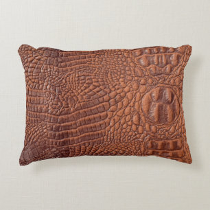 Brown leather texture backgrounddesign,fond,abstra decorative cushion