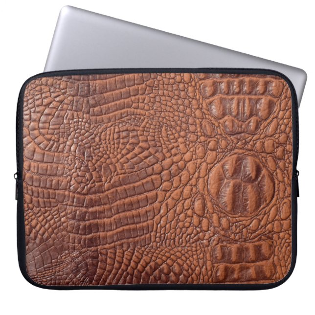 Brown leather texture backgrounddesign,fond,abstra laptop sleeve (Front)