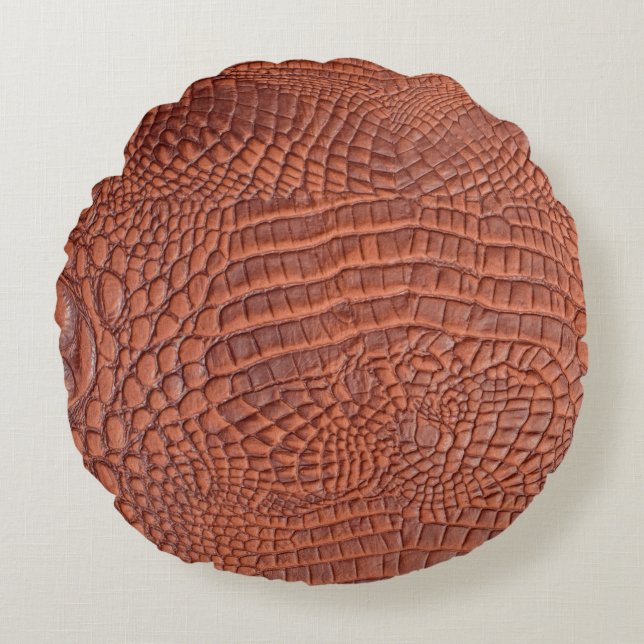 Brown leather texture backgroundtexture,abstract,a round cushion (Front)