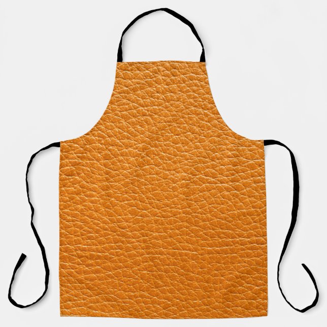 Brown leather texture closeup apron (Front)