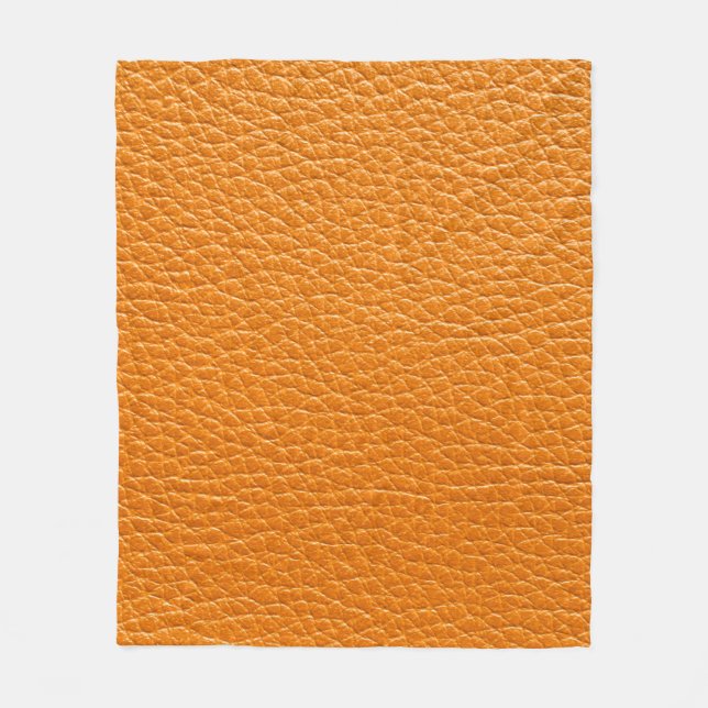 Brown leather texture closeup fleece blanket (Front)